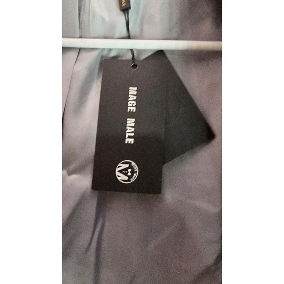 MAGE MALE 3XL - Men's Floral Blue Grey Blazer Single Button - Picture 6 of 9